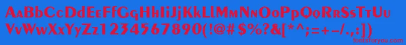 PengvinBoldRegular-Schriftart – Rote Schriften auf blauem Hintergrund