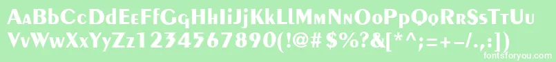 フォントPengvinBoldRegular – 緑の背景に白い文字