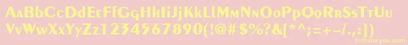 PengvinBoldRegular Font – Yellow Fonts on Pink Background
