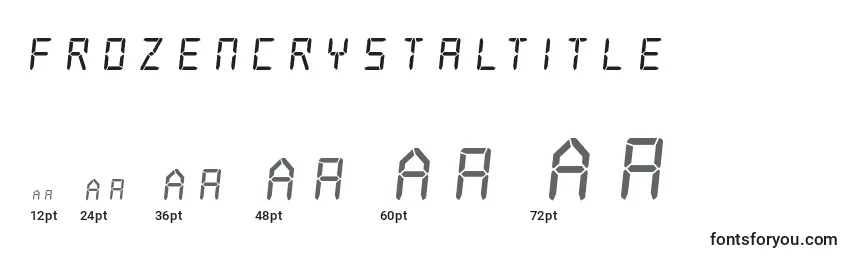 Размеры шрифта Frozencrystaltitle (127340)
