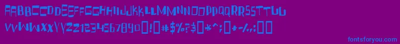 Fonte FRUIDC   – fontes azuis em um fundo violeta