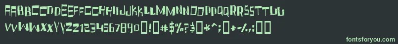 フォントFRUIDC   – 黒い背景に緑の文字