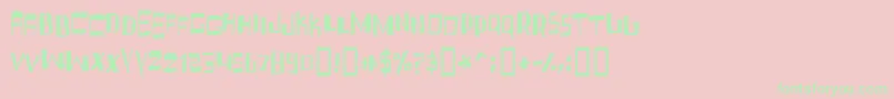 FRUIDC  -Schriftart – Grüne Schriften auf rosa Hintergrund