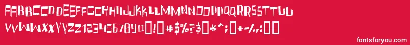 FRUIDC   Font – White Fonts on Red Background