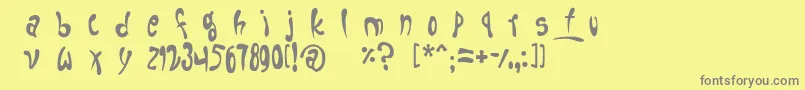 Шрифт fruitopia – серые шрифты на жёлтом фоне