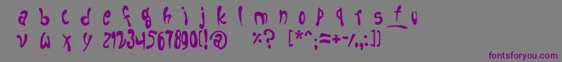 Шрифт fruitopia – фиолетовые шрифты на сером фоне