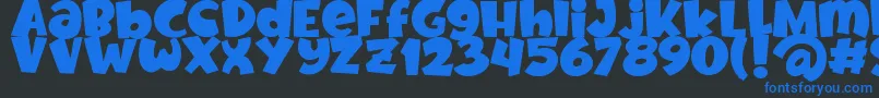 Fruitz Demo Font – Blue Fonts on Black Background