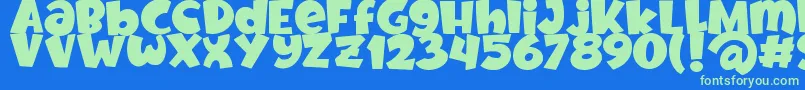 Fruitz Demo Font – Green Fonts on Blue Background