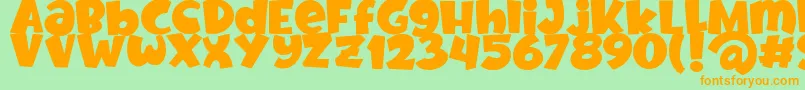 Fruitz Demo Font – Orange Fonts on Green Background