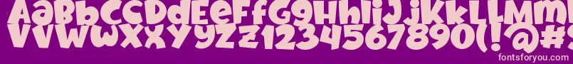 Fruitz Demo Font – Pink Fonts on Purple Background