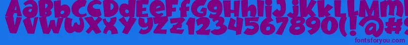 Fruitz Demo Font – Purple Fonts on Blue Background