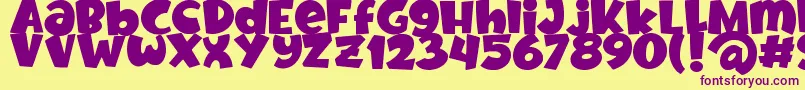 Fruitz Demo Font – Purple Fonts on Yellow Background