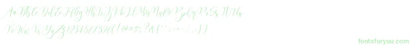 Frutilla Script Font – Green Fonts on White Background