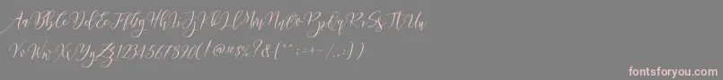 Frutilla Script Font – Pink Fonts on Gray Background