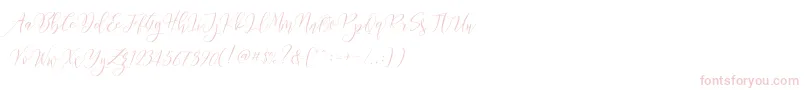 Frutilla Script Font – Pink Fonts on White Background
