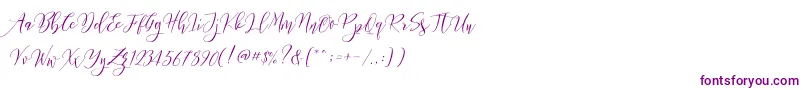 Frutilla Script Font – Purple Fonts on White Background