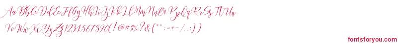 Frutilla Script Font – Red Fonts on White Background