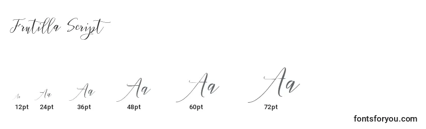 Размеры шрифта Frutilla Script (127346)