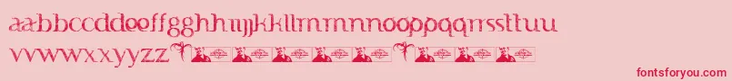 FTF Indonesiana Sketch Book Serif Font – Red Fonts on Pink Background