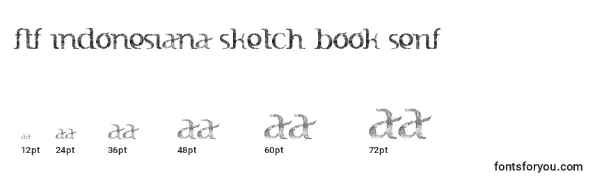 Tamanhos de fonte FTF Indonesiana Sketch Book Serif