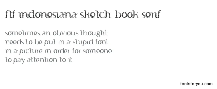 FTF Indonesiana Sketch Book Serif フォントのレビュー