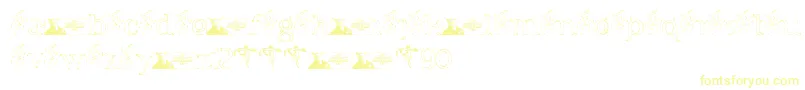 FTF Indonesiana Sketch Serif v 1 Font – Yellow Fonts on White Background