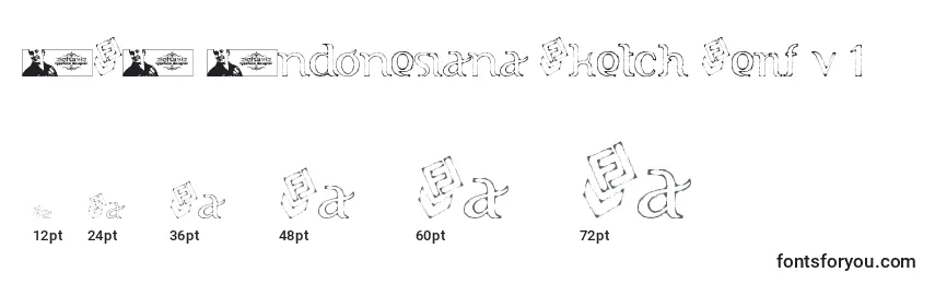 Größen der Schriftart FTF Indonesiana Sketch Serif v 1