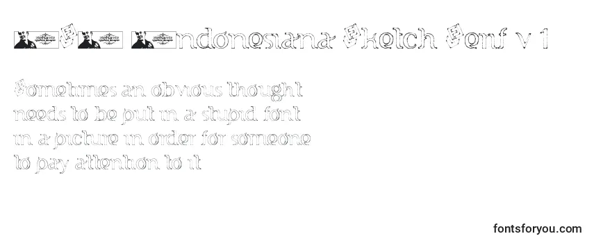 Überblick über die Schriftart FTF Indonesiana Sketch Serif v 1
