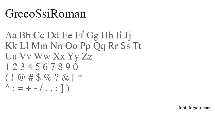 Police GrecoSsiRoman - Alphabet, Chiffres, Caractères Spéciaux