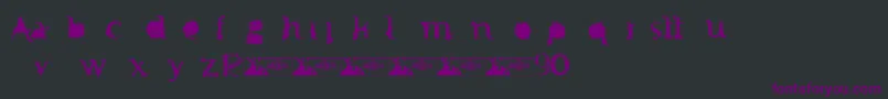 Czcionka FTF Minthee Indonesiana  3th – fioletowe czcionki na czarnym tle