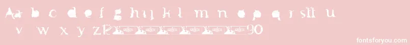 FTF Minthee Indonesiana  3th Font – White Fonts on Pink Background