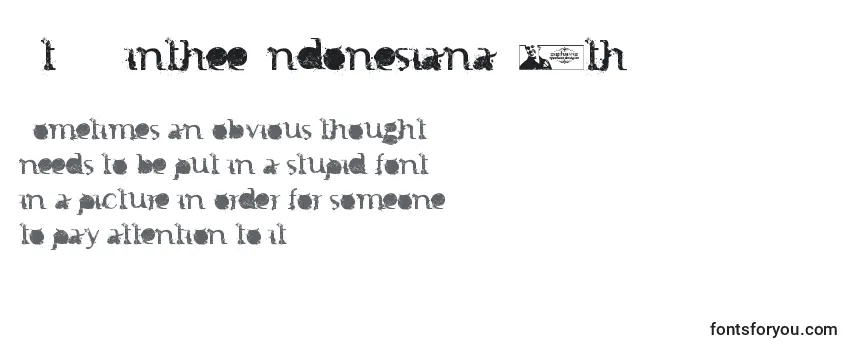 Review of the FTF Minthee Indonesiana  3th Font