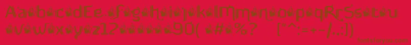 FTF Semar Poenakawan    DEMO VERSION Font – Brown Fonts on Red Background