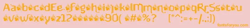 FTF Semar Poenakawan    DEMO VERSION Font – Orange Fonts on Pink Background