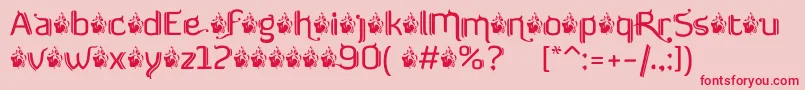 FTF Semar Poenakawan    DEMO VERSION Font – Red Fonts on Pink Background