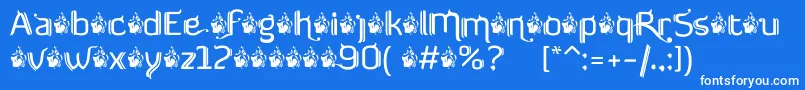 FTF Semar Poenakawan    DEMO VERSION Font – White Fonts on Blue Background