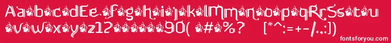 FTF Semar Poenakawan    DEMO VERSION Font – White Fonts on Red Background