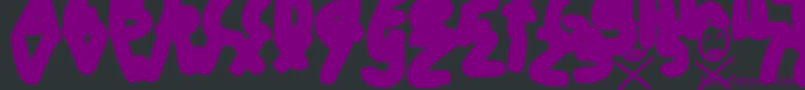 FTFatSkeleton Regular Font – Purple Fonts on Black Background