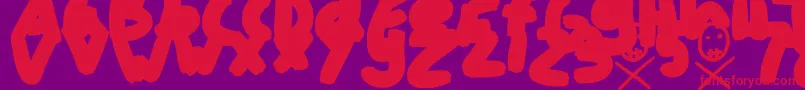 FTFatSkeleton Regular Font – Red Fonts on Purple Background