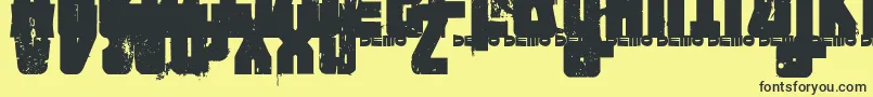 FTNIPD   Font – Black Fonts on Yellow Background