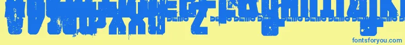 FTNIPD   Font – Blue Fonts on Yellow Background