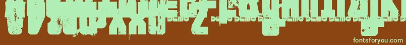 FTNIPD   Font – Green Fonts on Brown Background