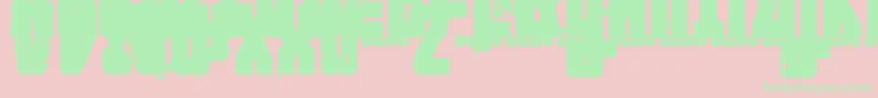 FTNIPD   Font – Green Fonts on Pink Background