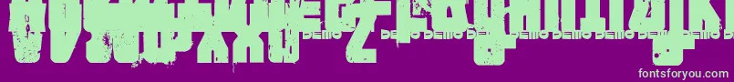 FTNIPD   Font – Green Fonts on Purple Background