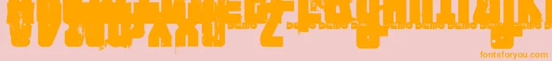 FTNIPD   Font – Orange Fonts on Pink Background