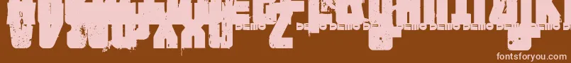 FTNIPD   Font – Pink Fonts on Brown Background