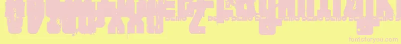 FTNIPD   Font – Pink Fonts on Yellow Background