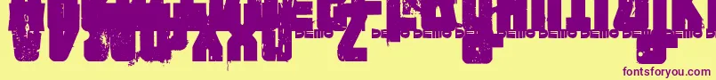 FTNIPD   Font – Purple Fonts on Yellow Background