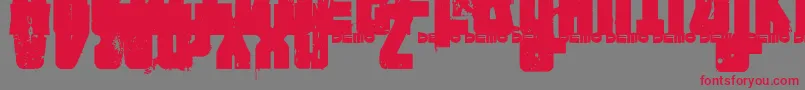 Fonte FTNIPD   – fontes vermelhas em um fundo cinza