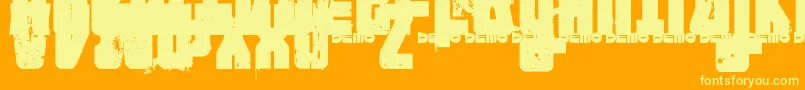 FTNIPD   Font – Yellow Fonts on Orange Background